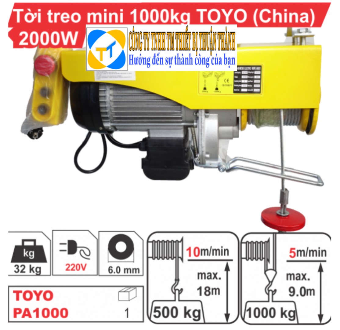 Tời điện mini 1000kg TOYO