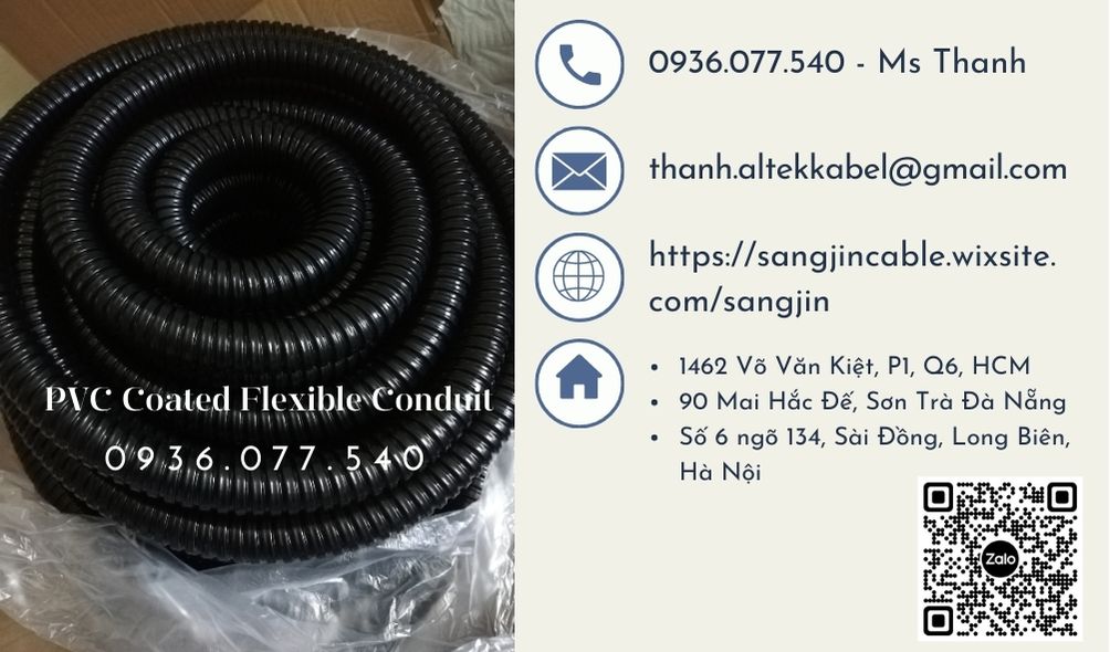 Ống ruột gà lõi thép bọc nhựa PVC 3/4'', Flexible conduit D25