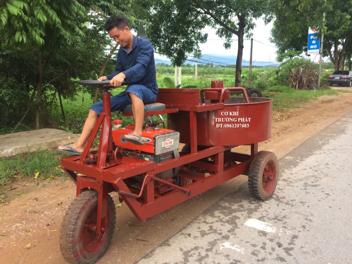 máy trộn bê tông 3 bánh 12 bao xi măng