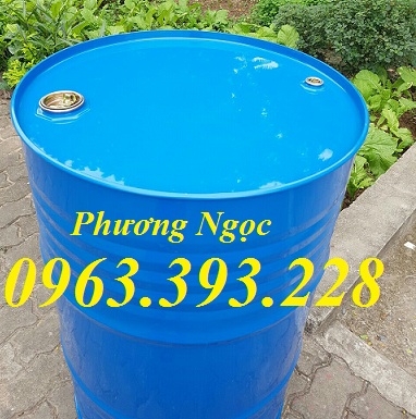 Thùng phuy sắt nắp kín 220L, thùng phuy đựng hóa chất, thùng phuy cũ mới