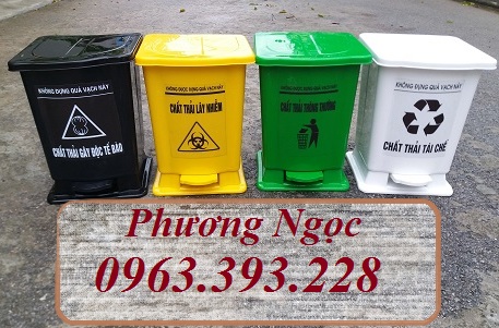 Thùng rác y tế đạp chân, Thùng rác HDPE, Thùng rác y tế cao cấp