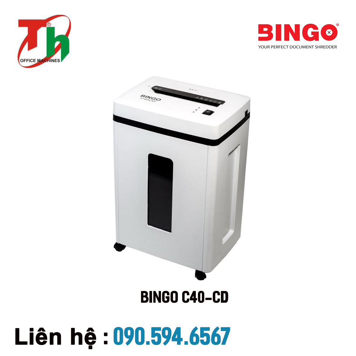 Máy hủy giấy Bingo C40CD