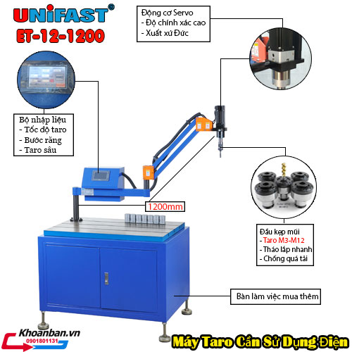 Máy  taro cần điện Unifast ET-12-1200