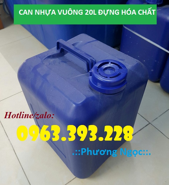 Can nhựa vuông dày 20L, can nhựa HDPE