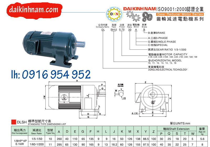 catolog motor giảm tốc 0.1kw