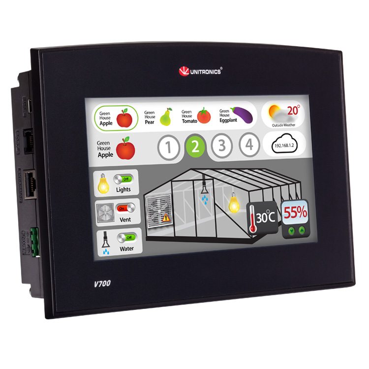 Bộ Điều Khiển PLC tích hợp Màn Hình Cảm Ứng HMI 7” Vision 700