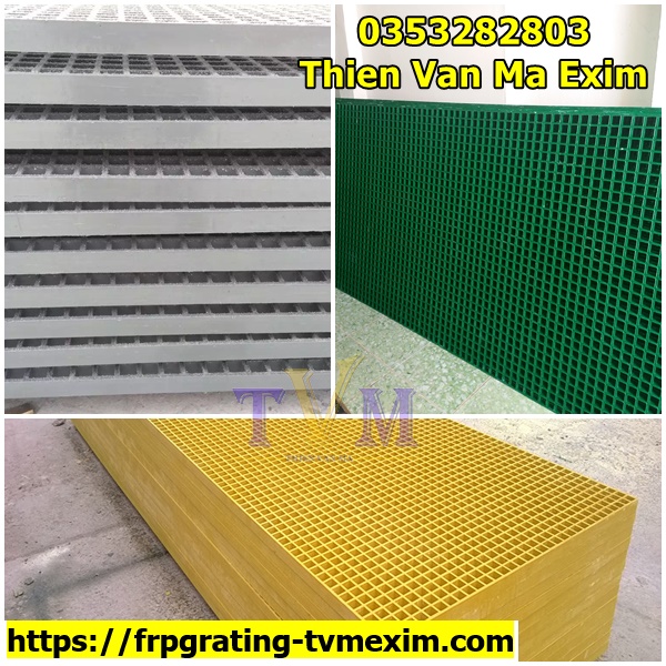 Bán ốp gờ chống trượt bậc thang frp, nắp hố ga dập gân, sàn thoát nước nhựa composite frp grating ở việt nam