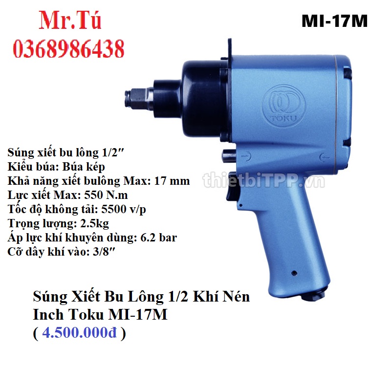 Súng Xiết Bu Lông 1/2 Inch Toku MI-17M