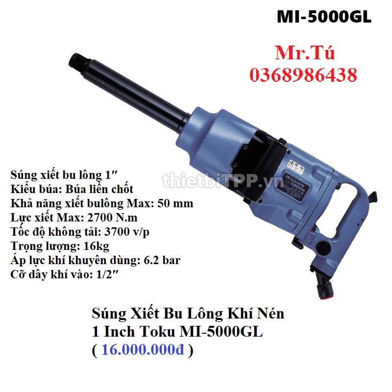 Súng Xiết Bu Lông 1 Inch Toku MI-5000GL