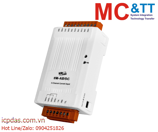 tM-AD5C Tính năng  Module RS-485 DCON & Modbus 5 kênh đầu vào tương tự (AI) ICP DAS