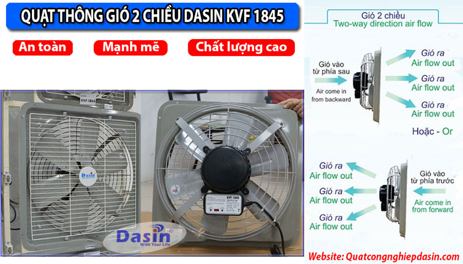 Quạt thông gió Dasin KVF 1845 – Siêu phẩm của hệ thống thông gió