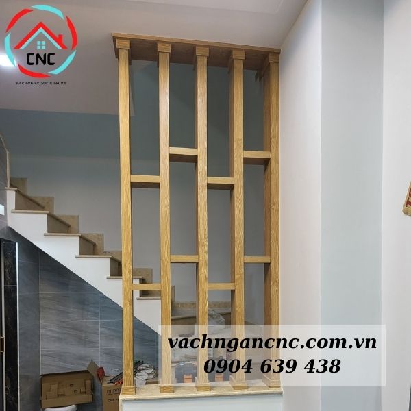 Thông điệp trang trí nhà đẹp từ vách ngăn lam gỗ cầu thang cnc