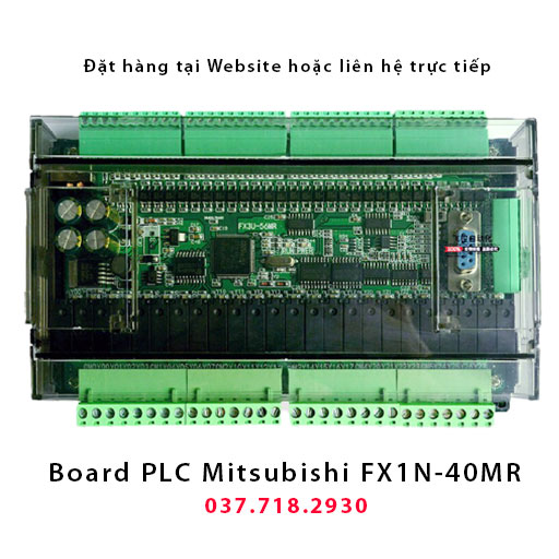 Board PLC Mitsubishi FX1N-40MR, FX3U-24MT-6AD-2DA, FX3U-32MT-6AD-2DA, FX3U-48MR-6AD-2DA,FX1N-24MT, FK1N-24MT, FX3U-14MT-6AD-2DA