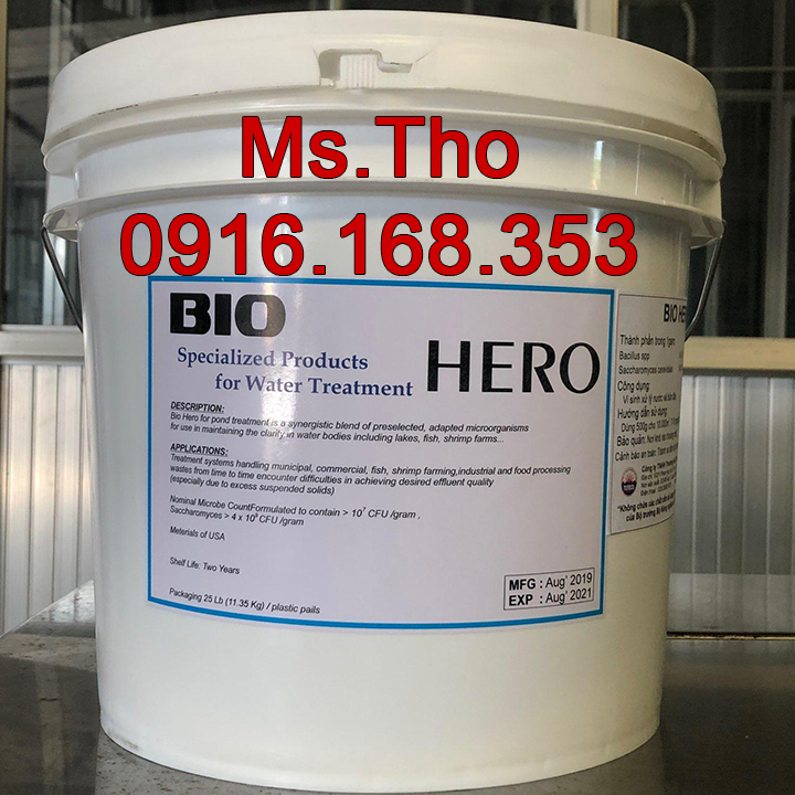 BIO HERO Vi sinh hạt nguyên liệu xử lý nước ao nuôi thuỷ sản