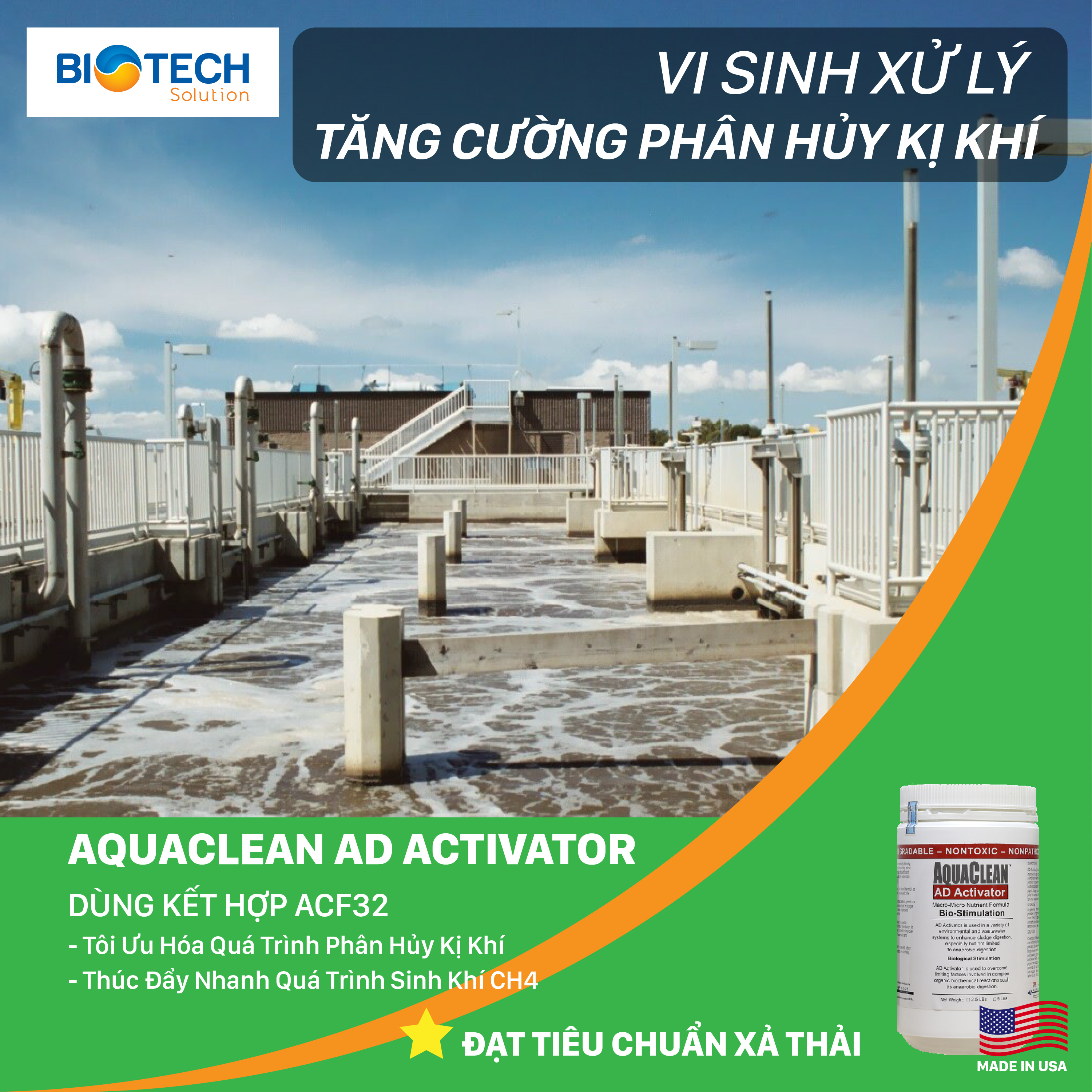 BIOCLEAN ACF AD ACTIVATOR - Vi sinh nâng cao hiệu quả phân hủy kị khí