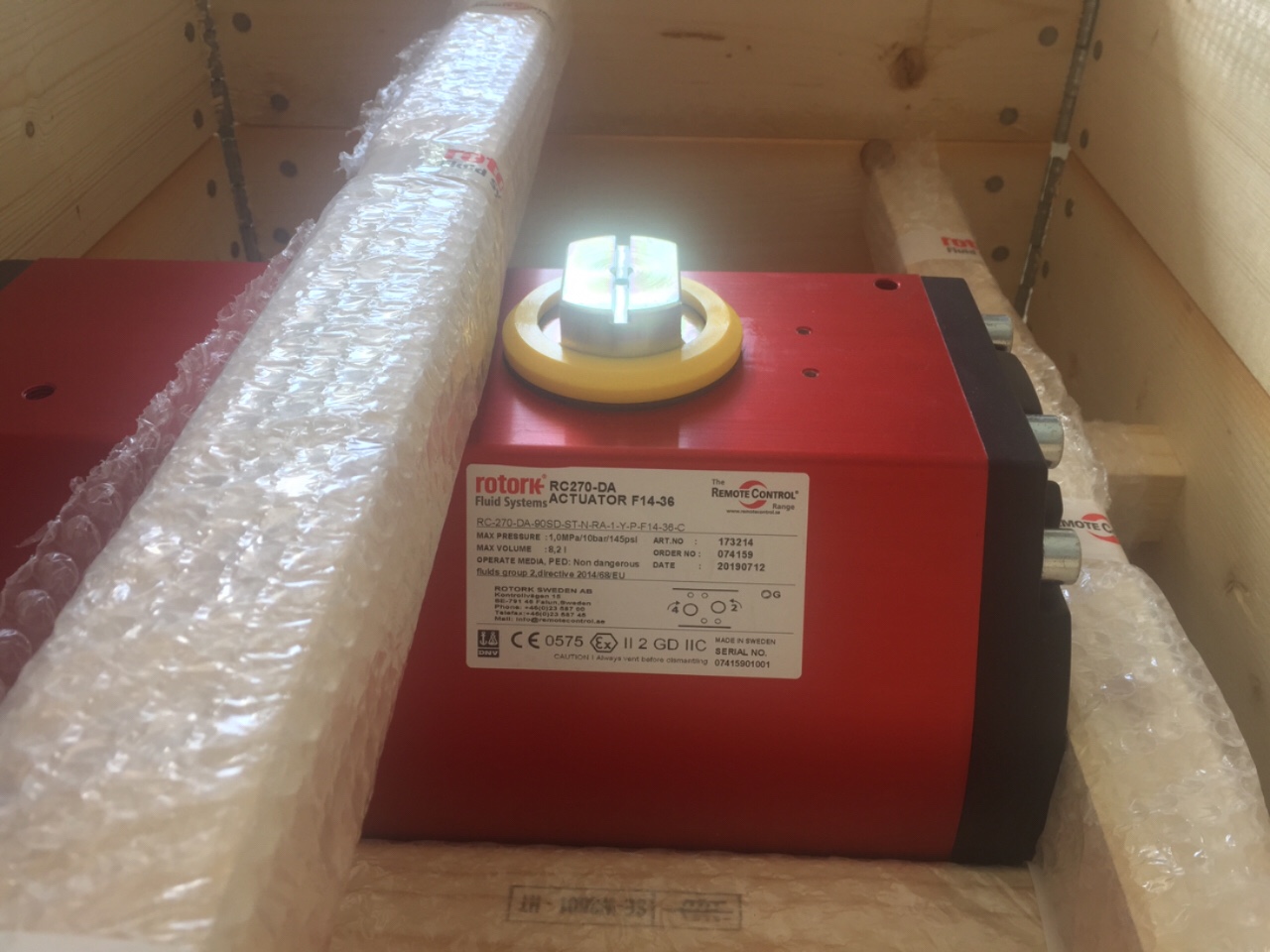 ROTORK ACTUATOR RC270-DA