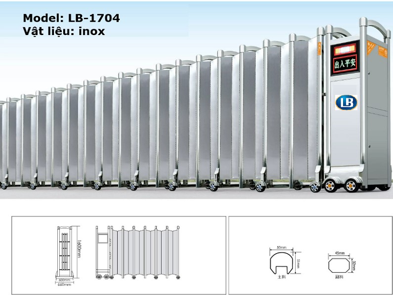 Cổng xếp có lá chắn gió - CTY LAN BÙI