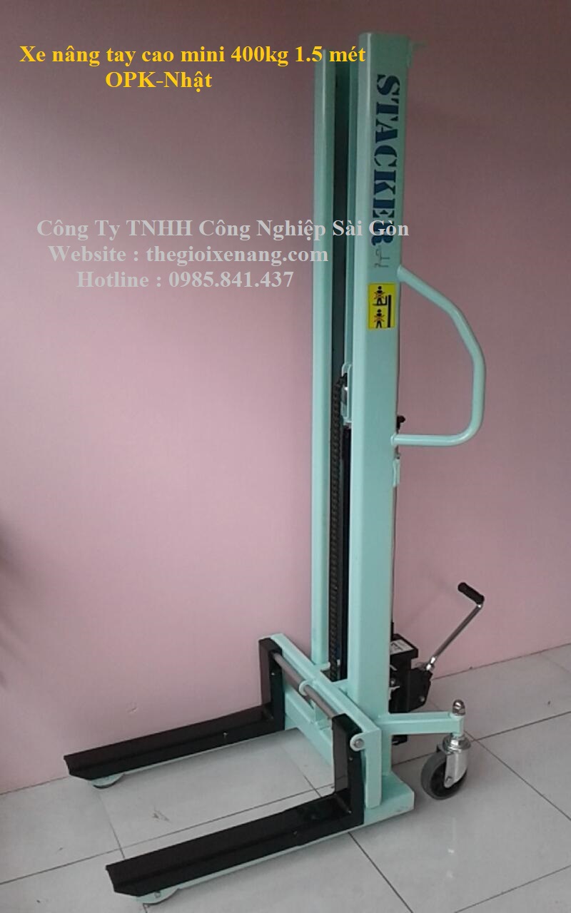 Xe nâng tay cao mini 400kg opk