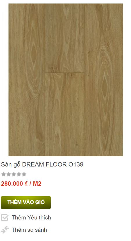 Sàn gỗ Dream Floor O139 nhập khẩu Malaysia