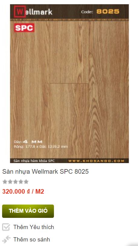 Sàn nhựa Wellmark SPC 8025