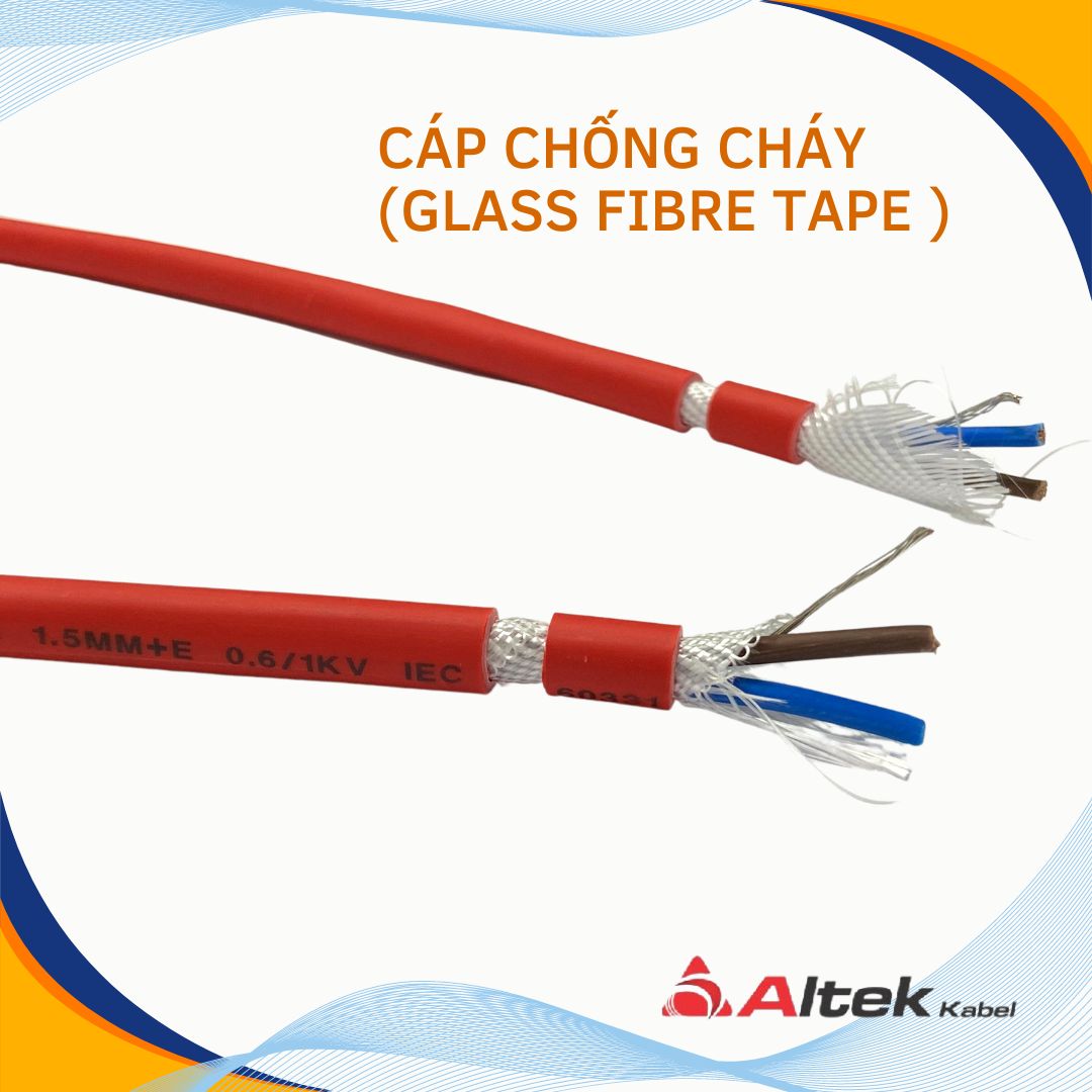 Cáp chống cháy ALTEK KABEL 2 lõi có lớp amiang chịu nhiệt