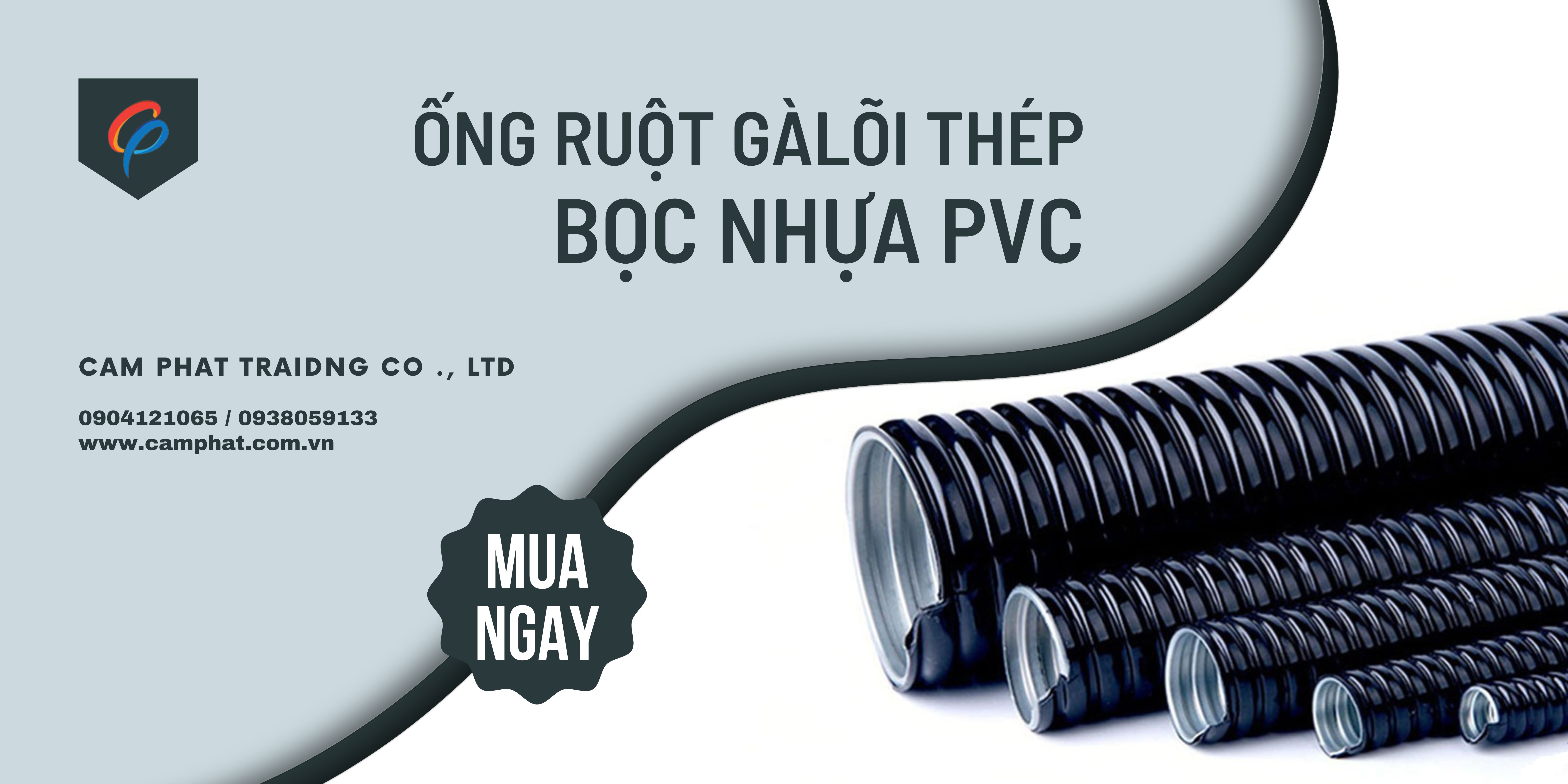 Ống ruột gà lõi thép bọc nhựa PVC.Phân phối toàn quóc