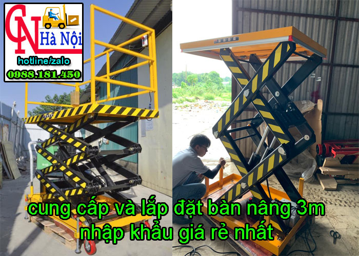 Bàn nâng 3m tải trọng 500kg hiệu STaxx