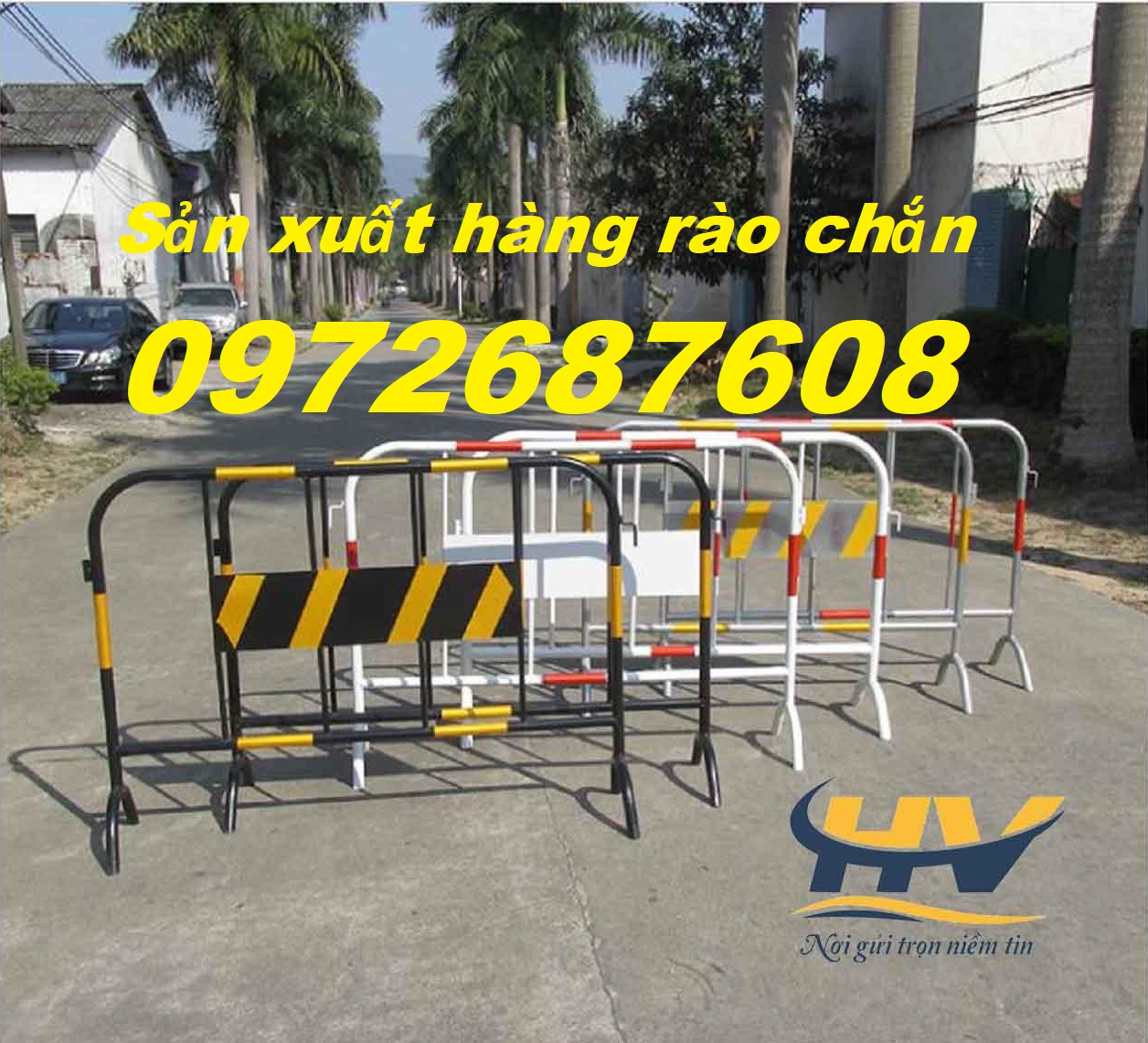 Hàng rào di động, hàng rào chắn barie, hàng rào chắn di động mạ kẽm