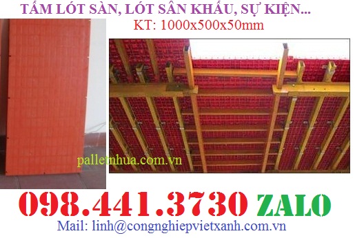 Tấm nhựa lót sân khấu, pallet nhựa mặt liền kê hàng