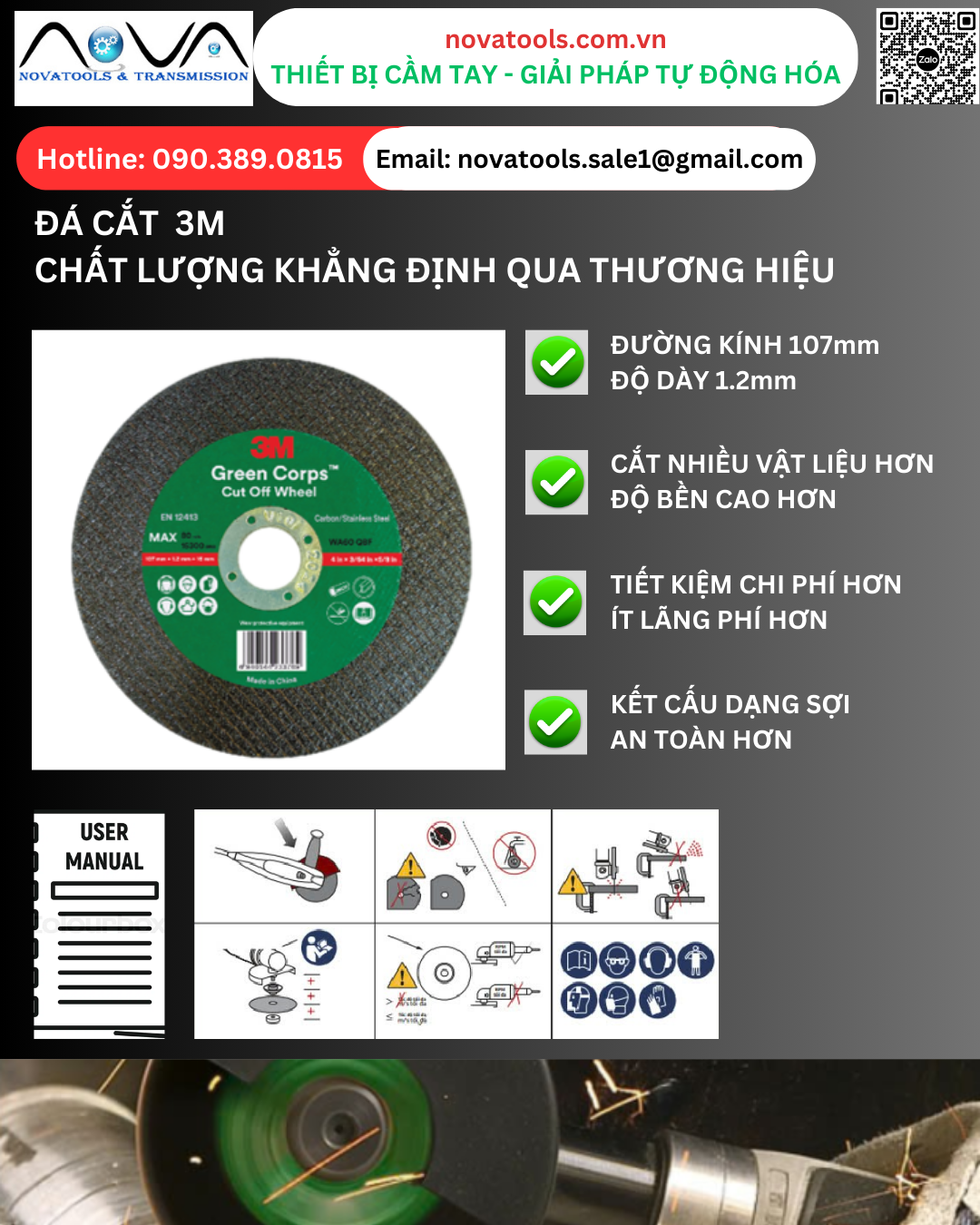 ĐÁ CẮT SẮT 3M GREEN CORP