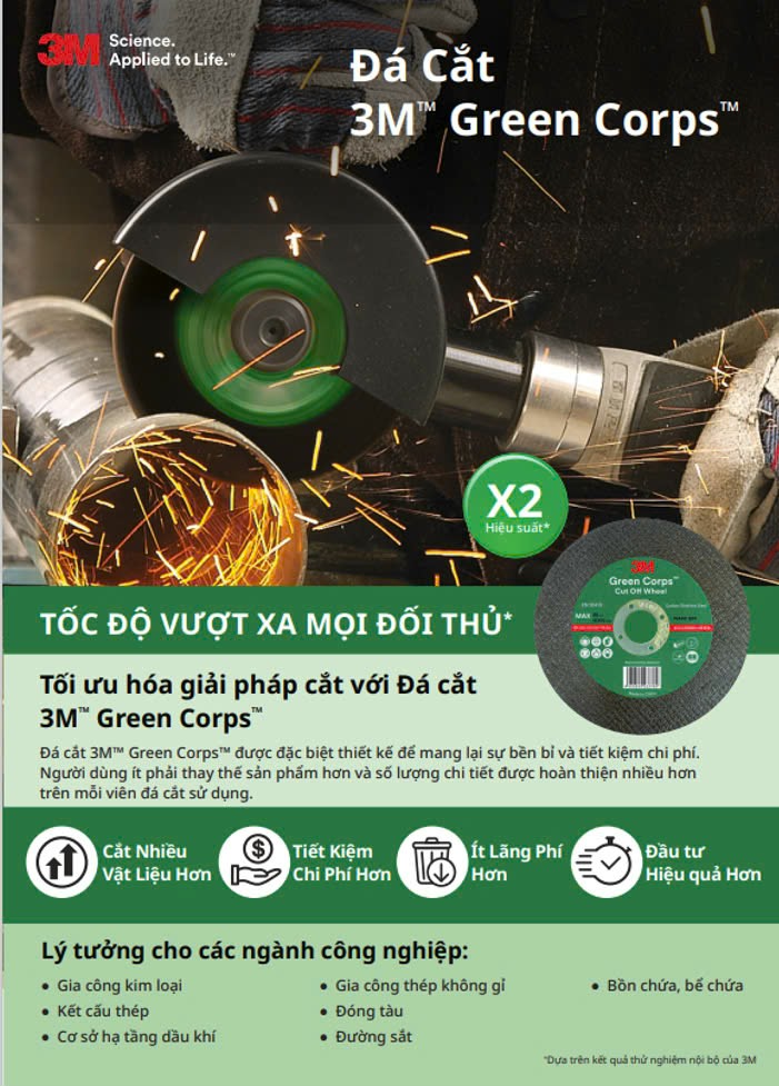 ĐÁ CẮT THƯƠNG HIỆU 3M GREEN CORP