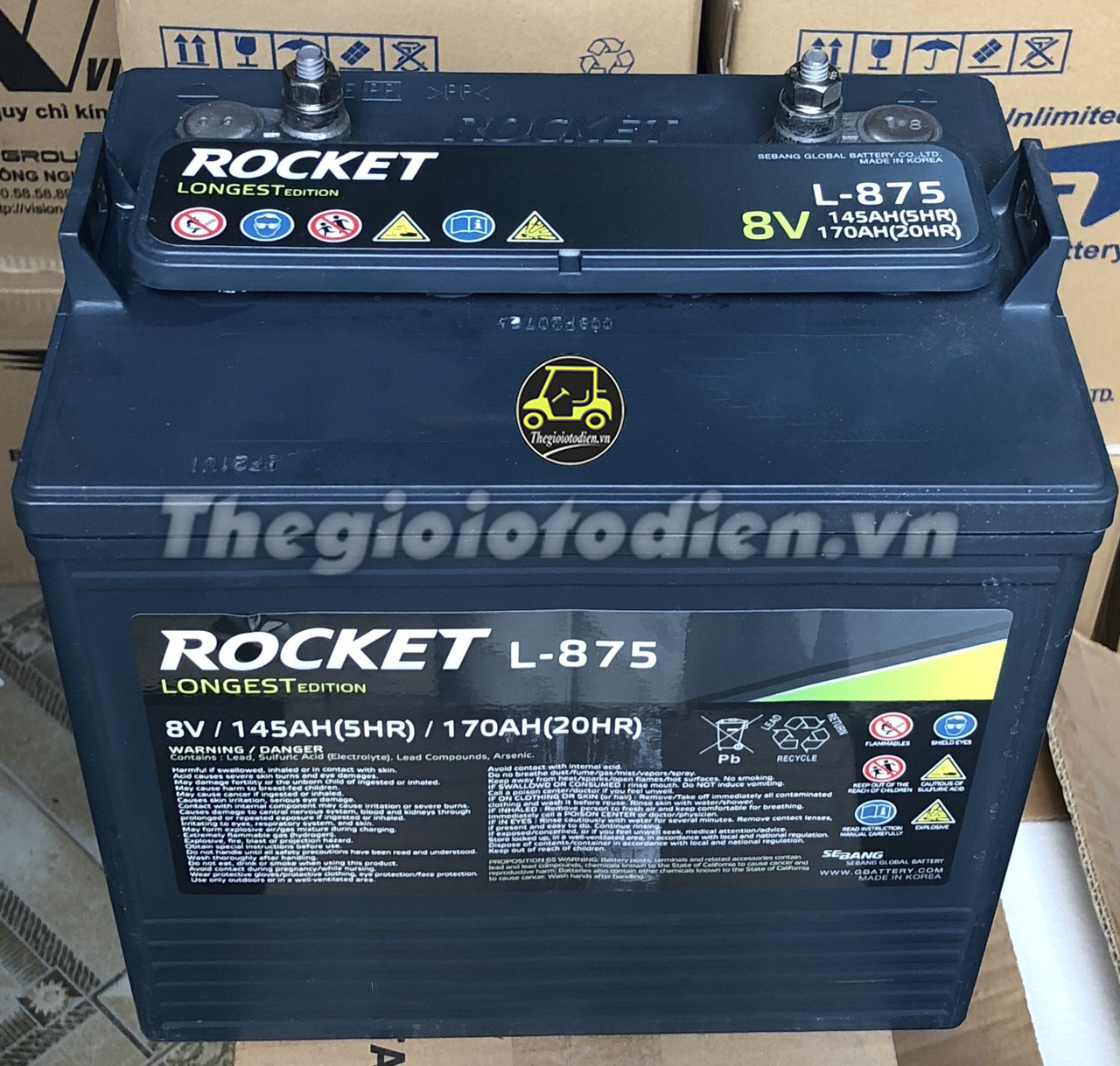 Bình Acquy Rocket xe điện du lịch