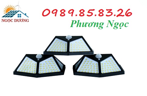 Đèn năng lượng mặt trời 100 LED, đèn sân vườn 100 bóng LED