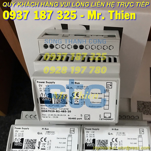 HD67029-B2-485-20 – Thiết bị chuyển đổi Mbus sang Modbus RS485 20 kết nối – ADFweb Vietnam