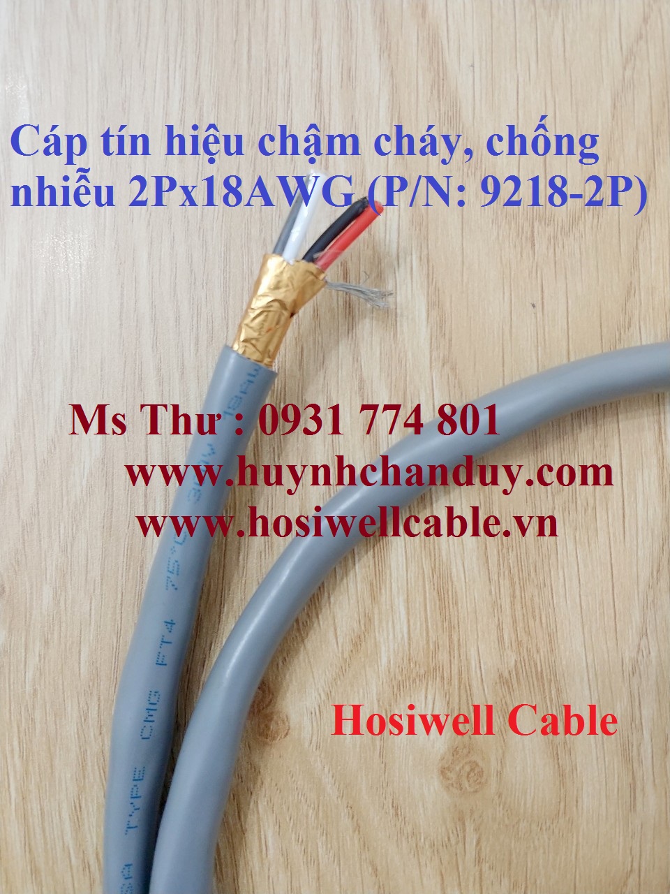 cáp báo cháy loại 2C*18AWG - Thái Lan