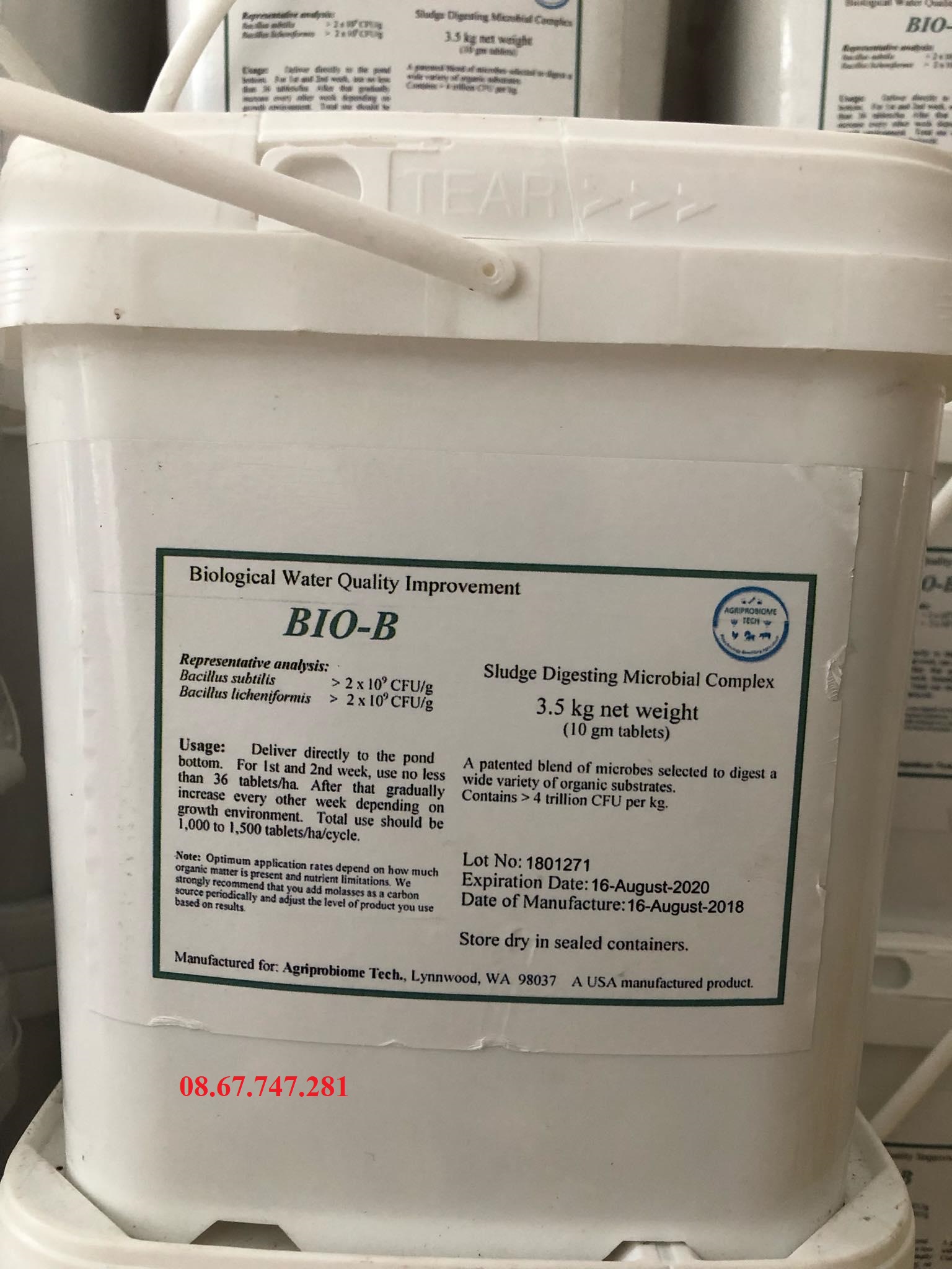 BIO-B TALET – MEN VI SINH HẠT XỬ LÝ ĐÁY AO