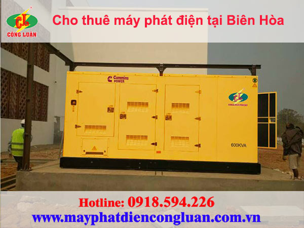 Cho thuê máy phát điện tại Biên Hòa giá rẻ