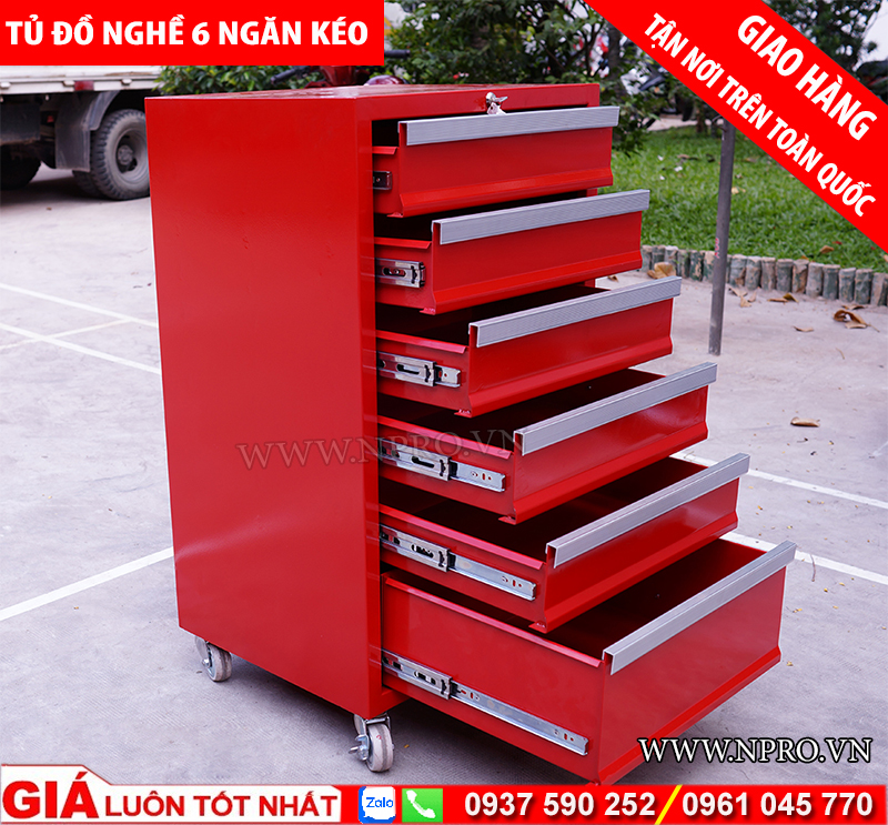 Tủ đựng đồ nghề 6 ngăn kéo sx tại Việt Nam giá tốt