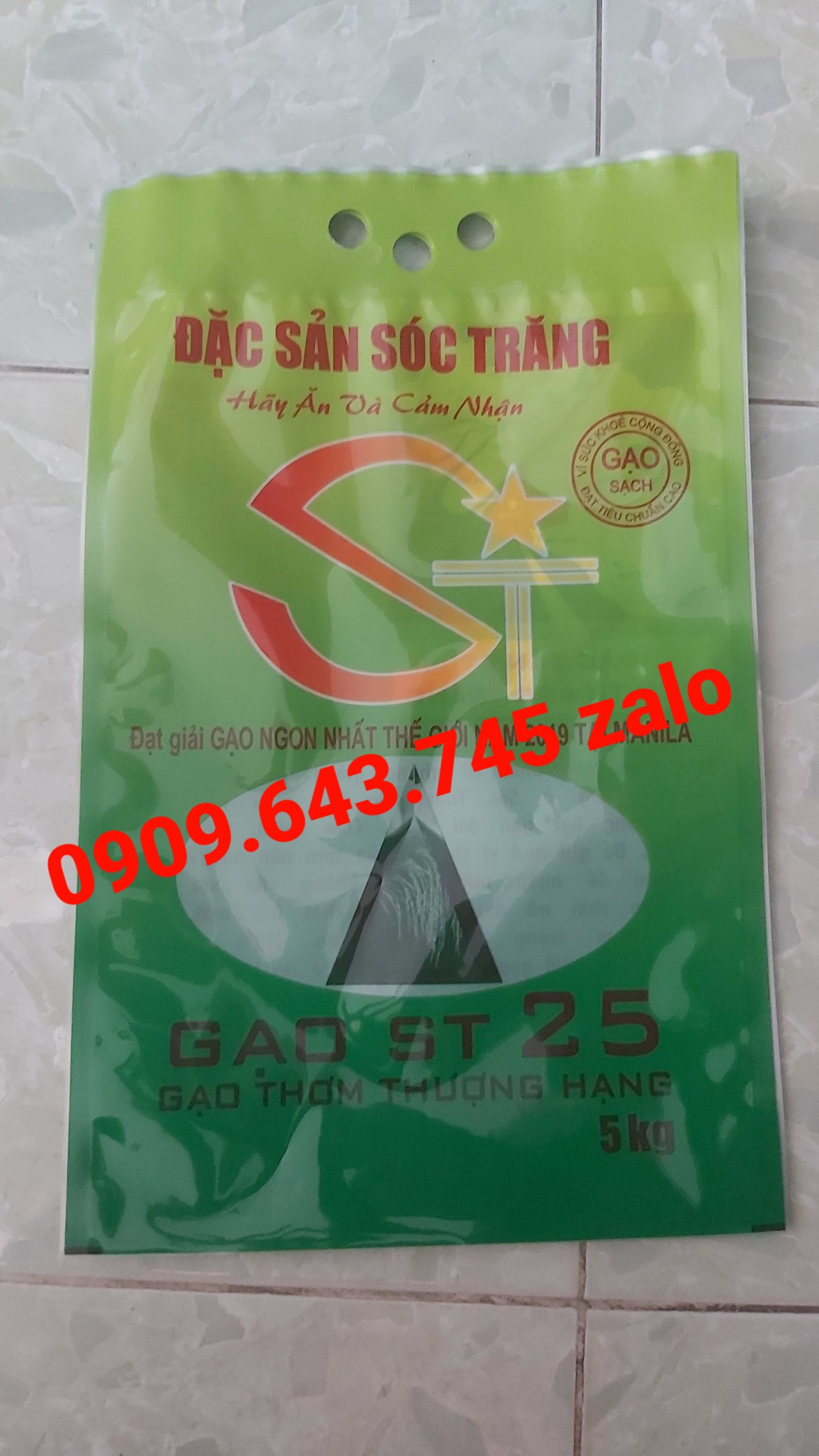 bao pp dệt, bao gạo st 25 màu xanh