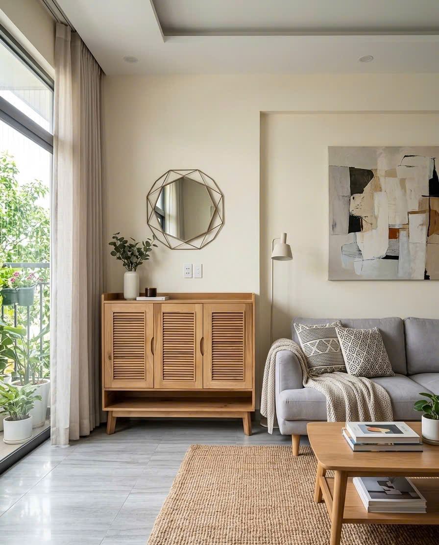Tủ giày gỗ sồi mỹ