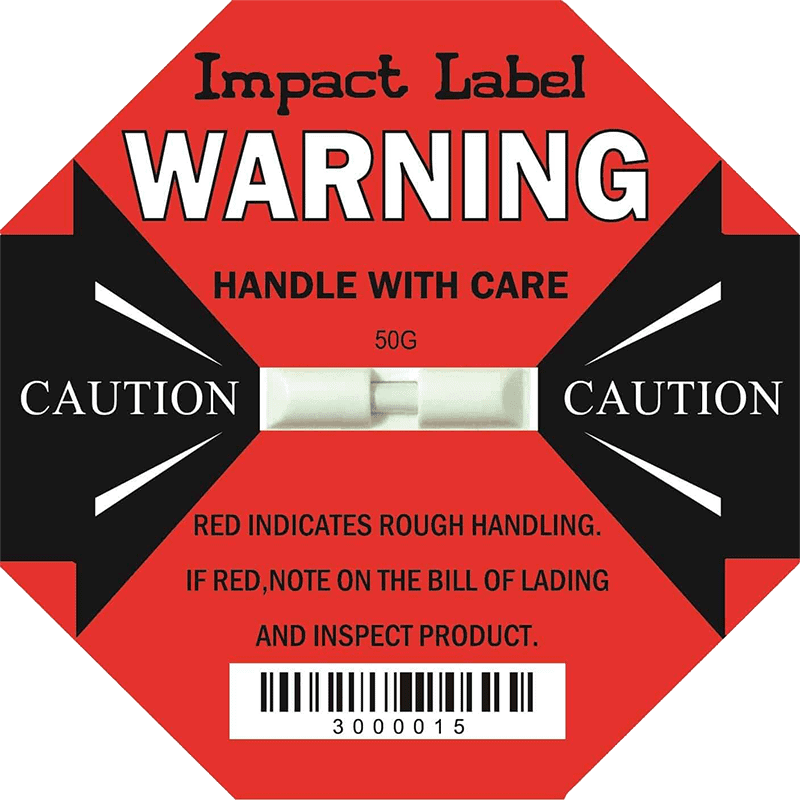 Nhãn phát hiện va đập Impact Label - Phát hiện Shock 25G - [ Sky Pak ]