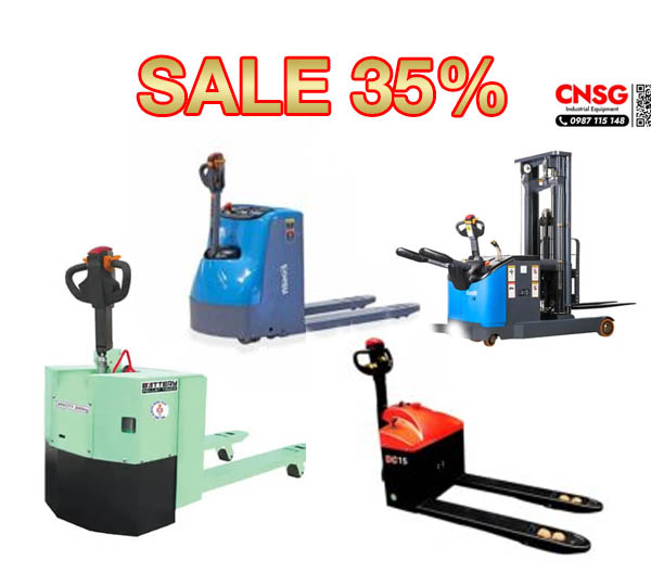 [ SALE 35%] xe nâng tay điện giá rẻ