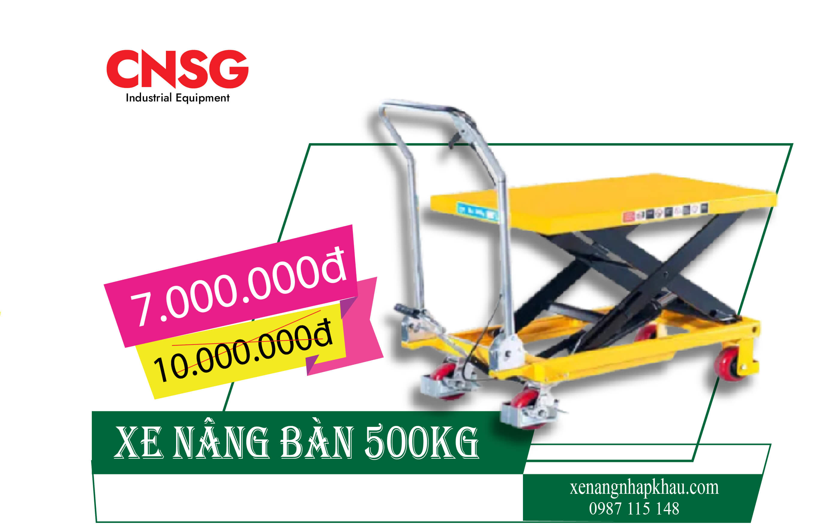 Xe nâng cây cảnh mặt bàn 500kg giá 7 triệu nâng mọi loại cây