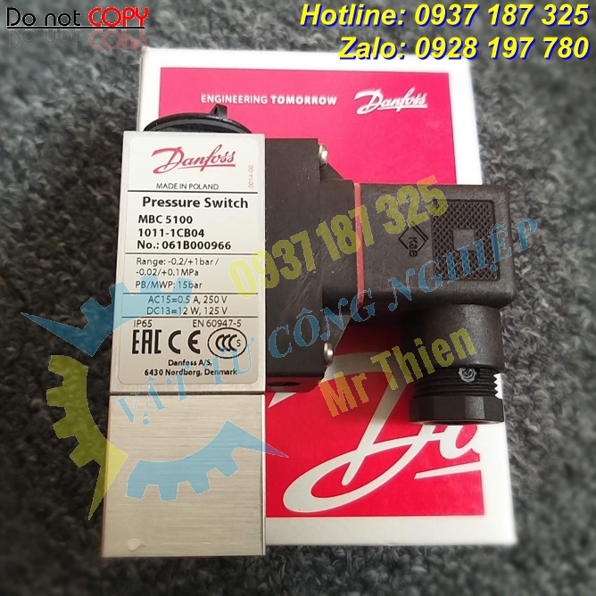 MBC 5100 , Công tắc áp suất KP36 , KP31 , Danfoss Vietnam , 060-110891 ,