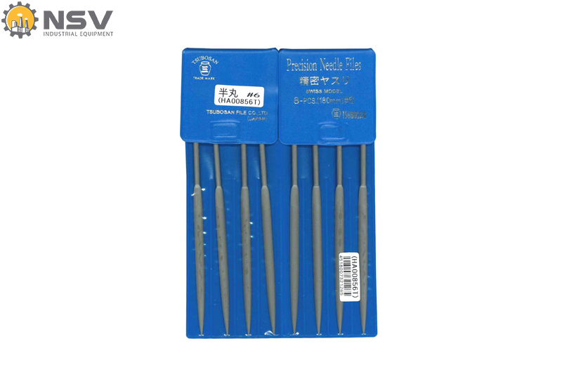 Bộ giũa kim loại bán nguyệt HA00856T (#6) (8 cái/bộ) TSUBOSAN - Nhật Bản