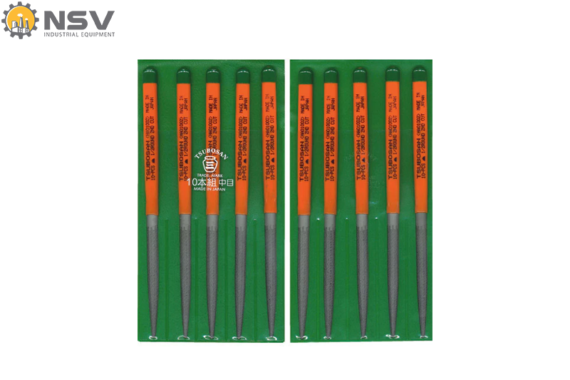 Bộ giũa kim loại bán nguyệt HA01002 (10 cái/bộ) TSUBOSAN - Nhật Bản
