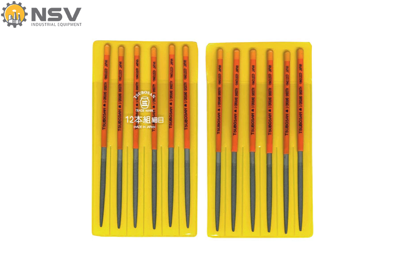 Bộ giũa kim loại bán nguyệt HA01203 (12 cái/bộ) TSUBOSAN - Nhật Bản