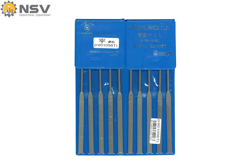 Bộ giũa kim loại dẹt HI01056T (#6) (10 cái/bộ) TSUBOSAN - Nhật Bản