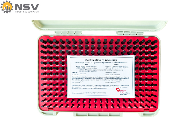 Bộ pin dưỡng kiểm lỗ, đường kính 5.01~9.99mm, khoảng cách 0.02mm Vermont Gage - Mỹ