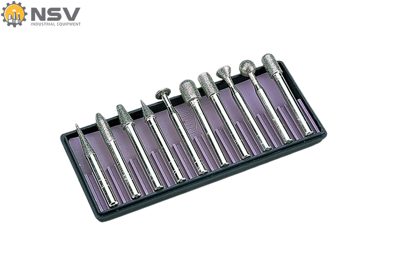 Đầu mài kim cương cán 6mm DRST11F (10 cái/bộ) TSUBOSAN - Nhật Bản